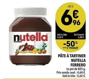 Supeco Pâte à Tartiner Nutella Ferrero offre
