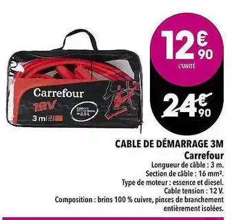 Supeco Câble De Démarrage 3m Carrefour offre