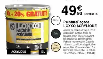 Chretien Matériaux Peinture Façade loxxo acrylique offre