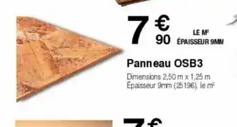 Chretien Matériaux Panneau OSB3 offre