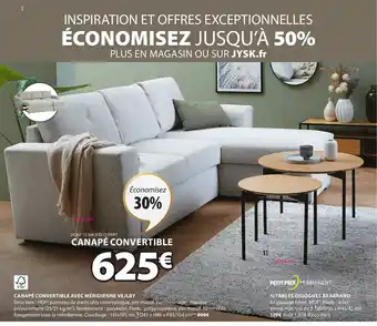 JYSK Canape convertible avec méridienne vejlby offre