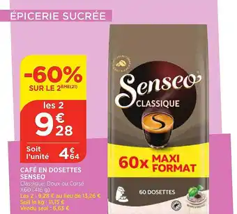 Bi1 Café en dosettes senseo offre