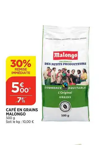 Bi1 Café en grains malongo offre