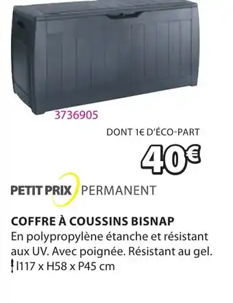 JYSK Coffre a coussins bisnap offre