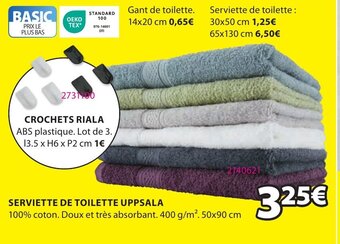 JYSK Serviette de toilette uppsala offre