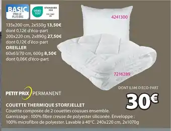 JYSK Couette thermique storfjellet offre