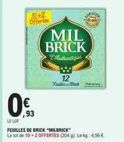 E.Leclerc Feuilles de brick offre