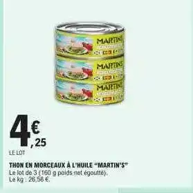 E.Leclerc Thon en morceaux à l'huile offre