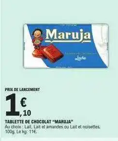 E.Leclerc Tablette de chocolat offre