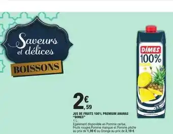 E.Leclerc Jus de fruits 100% premium ananas offre