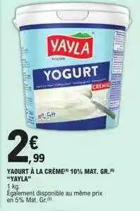 E.Leclerc Yaourt à la crème 10% mat.gr. offre