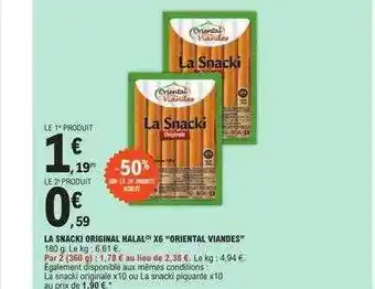 E.Leclerc La snacki original halal x 6 offre