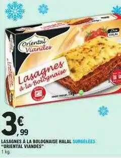 E.Leclerc Lasagnes à la bolognaise halal surgelées offre