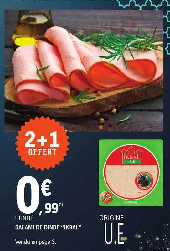 Promo Salami de dinde chez E.Leclerc
