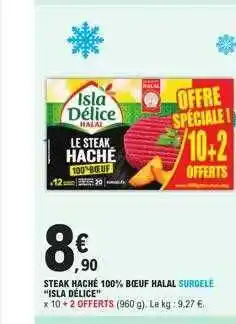 E.Leclerc Steak haché 100% bœuf halal surgelé offre