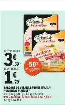 E.Leclerc Lardons de volaille fumés halal offre