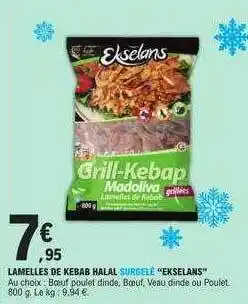 E.Leclerc Lamelles de kebab halal surgelé offre