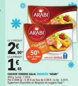 E.Leclerc Chicken tenders halal surgelés offre