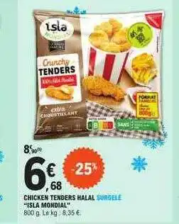 E.Leclerc Chicken tenders halal surgelé offre