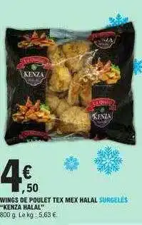 E.Leclerc Wings de poulet tex mex halal surgelés offre