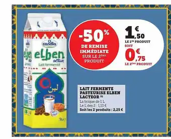 U Express Lait fermenté pasteurisé elben lacteor offre
