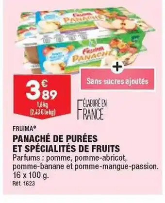 ALDI Panaché de purées et spécialités de fruits fruima offre