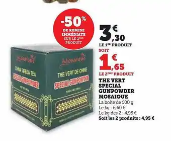 Thé vert spécial gunpowder mosaïque