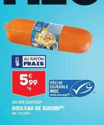 ALDI Rouleau de surimi golden seafood offre