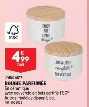 ALDI Bougie parfumée living art offre