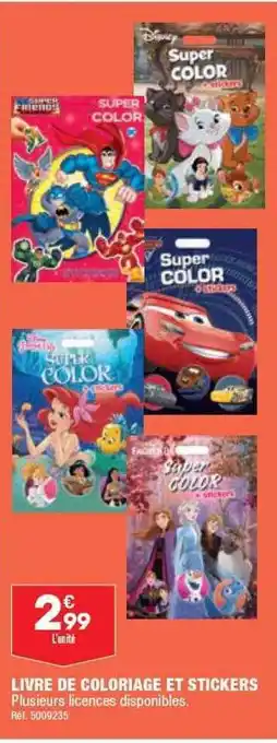 Livre de coloriage et stickers