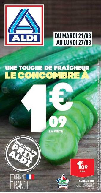 ALDI Concombre offre