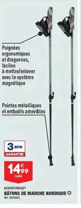 ALDI Bâtons de marche nordique adventuridge offre
