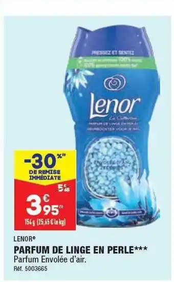 ALDI Parfum de linge en perle lenor offre
