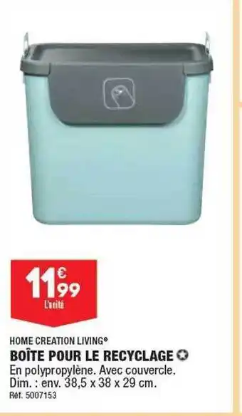 ALDI Boîte pour le recyclage home création living offre