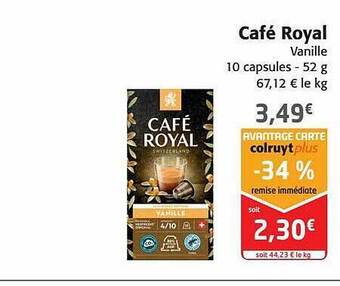Colruyt Café royal offre