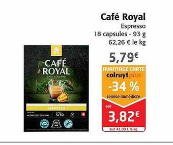 Colruyt Café royal offre