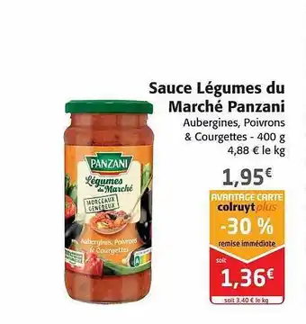 Colruyt Sauce légumes du marché panzani offre