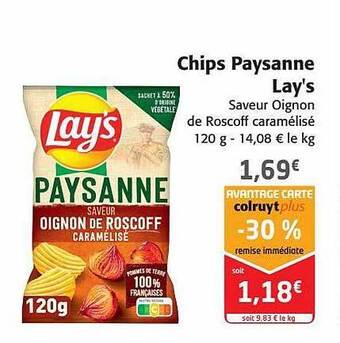 Colruyt Chips paysanne lay's offre