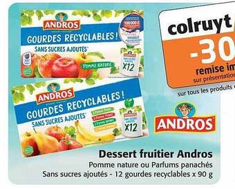 Colruyt Dessert fruitier andros offre