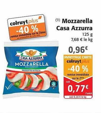 Colruyt Mozzarella casa azzurra offre