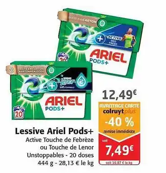 Lessive ariel pods+