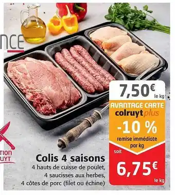 Colruyt Colis 4 saisons offre
