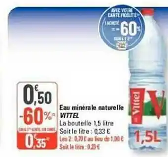 G20 Eau minérale naturelle vittel offre