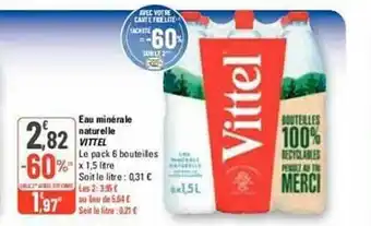 Eau minérale naturelle vittel