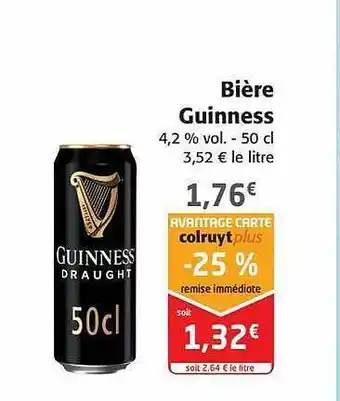 Colruyt Bière guinness offre