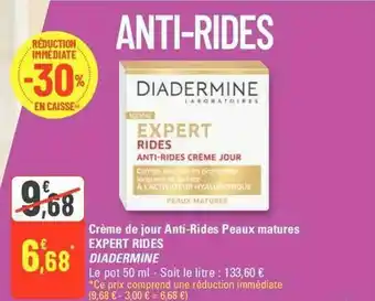 G20 Crème de jour anti-rides peaux matures expert rides diadermine offre
