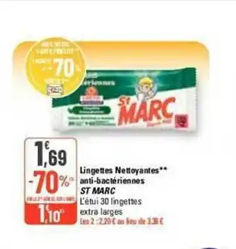 G20 Lingettes nettoyantes anti-bactériennes st marc offre