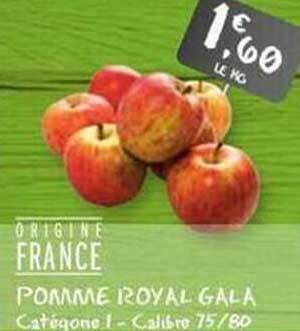 G20 Pomme royal gala offre