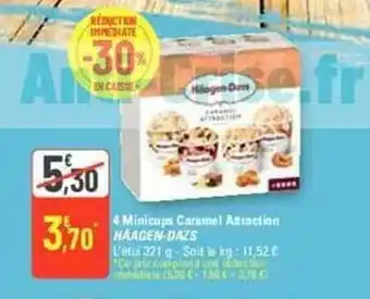 G20 4 minicups caramel attraction häagen-dazs offre