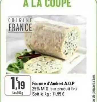 G20 Fourme d'ambert a.o.p. offre